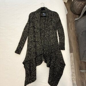 Guess Black and Gold Drape Cardigan